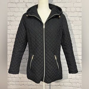 Kenneth Cole Black Diamond Quilted Puffer Coat